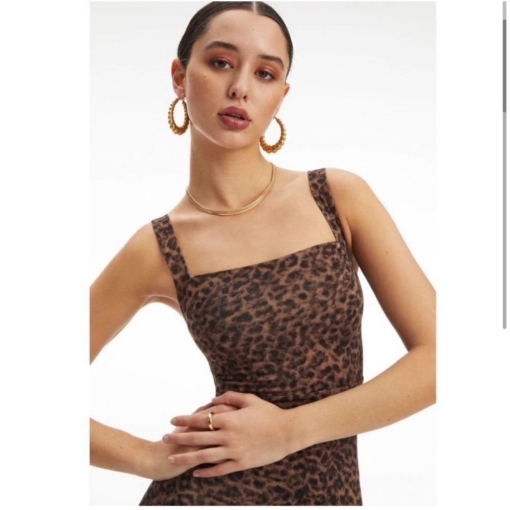 Good American 90s Tank Dress
Leopard Print size 5 Bodycon - Picture 2 of 9